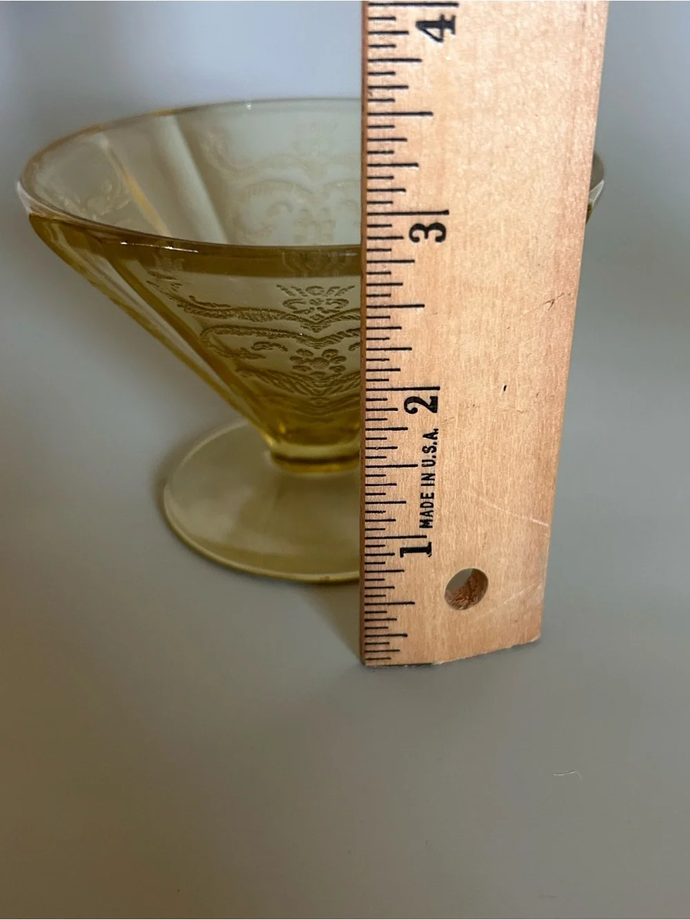Federal Madrid Cone Sherbet Amber Depression Glass Vintage Dessert